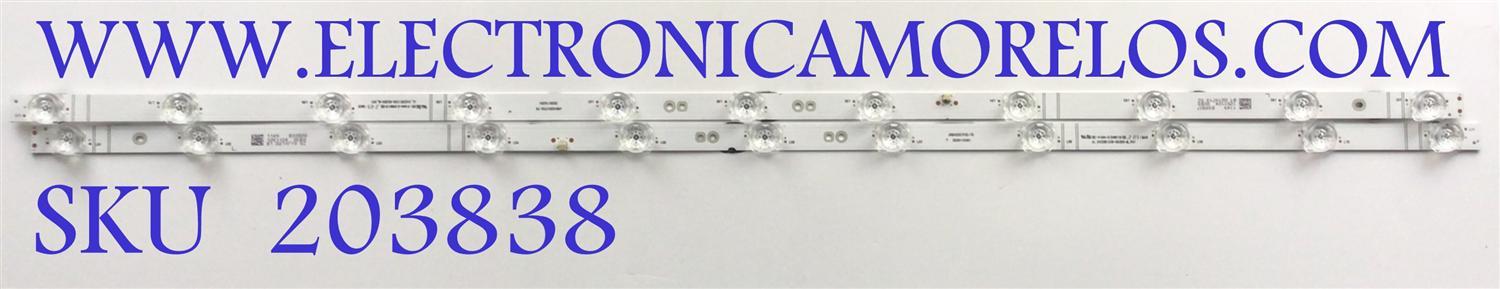 KIT DE LED'S PARA TV TOSHIBA  ( 2 PZ ) / NUMERO DE PARTE JL.D425B1330-003DS-M_V01 / JHD425X1F52-T0 / 2020110301 / PANEL JHD425X1F52-T0L1K1\S0\GM\ROH / MODELO 43V35KU